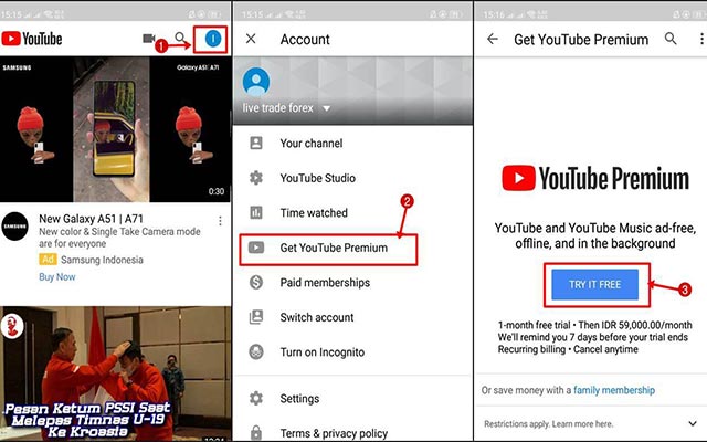 Cara Mengakses Youtube Gratis 1 Bulan