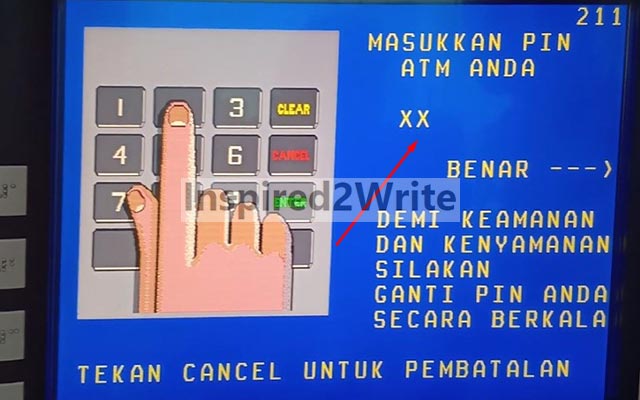 Input PIN ATM Anda