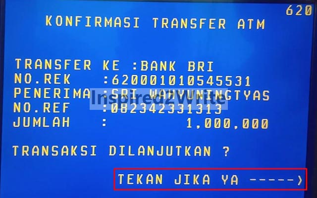 Konfirmasi Transfer ATM 1