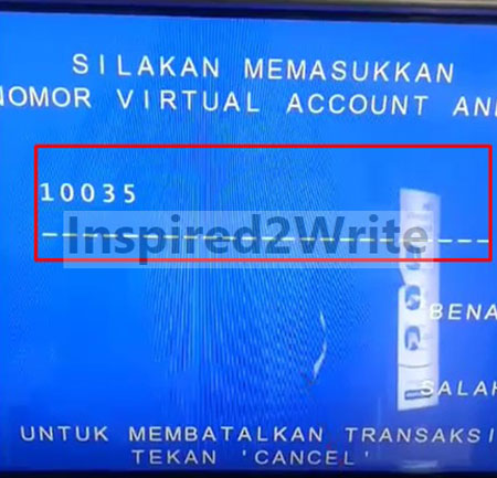 Masukkan Nomor Virtual Account