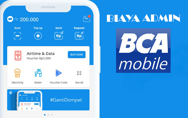 Biaya Admin Top Up DANA via Mobile Banking BCA