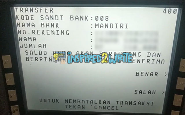 Konfirmasi Transfer ATM