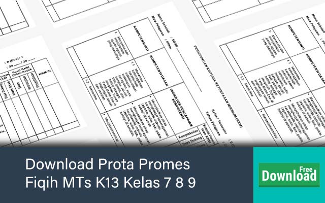 Download Prota Promes Fiqih MTs K13 Kelas 7 8 9