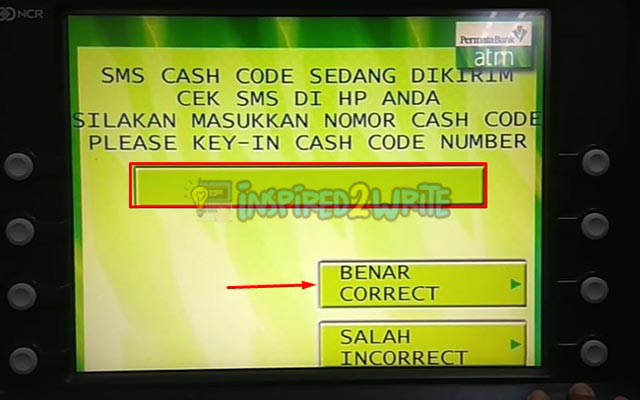 11. Input Kode Cash SMS