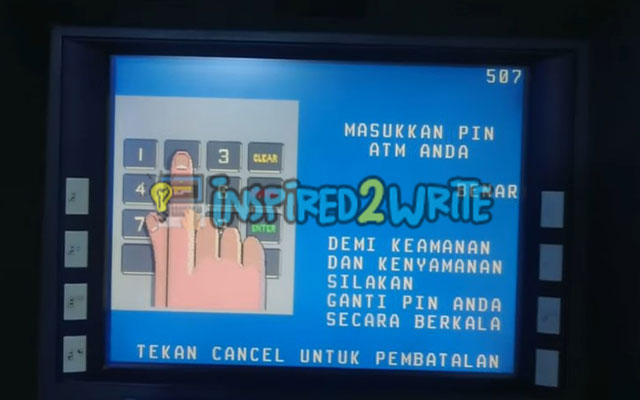 3. Input PIN ATM