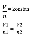 Berikut rumus sistematis dalam perhitungan Hukum Avogadro